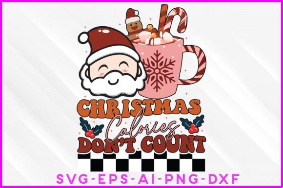 Christmas Calories Groovy T-shirt Design: Graphics and Crafts with a Twist