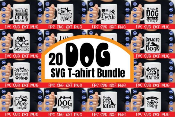 Dog SVG Sublimation T-shirt Bundle 2