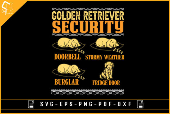 Funny Golden Retriever T-shirt Design