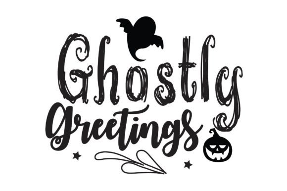 Ghostly Greetings Svg T-Shirt Design