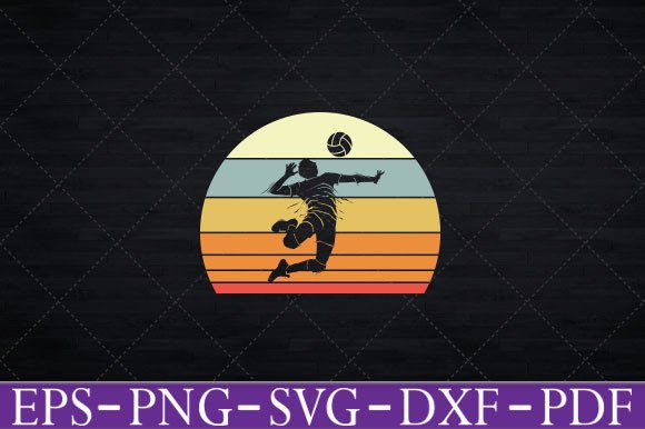 Retro Vintage Volleyball Player T-Shirt