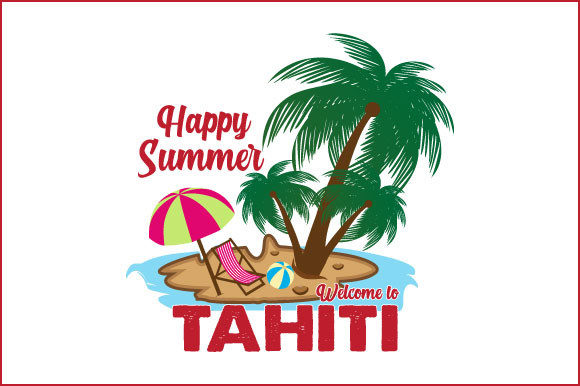Summer Beach Illustration Graphics for Crafts