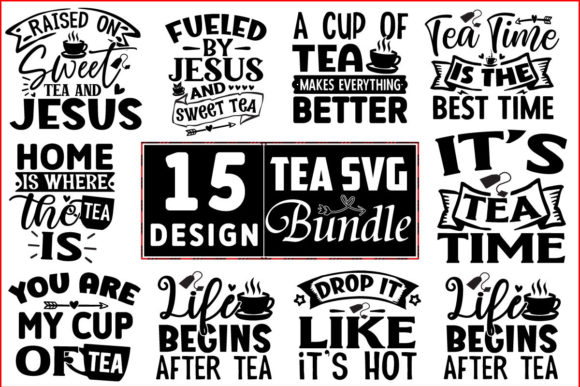Tea SVG Mug and T Shirt Bundle: Graphics for Crafts