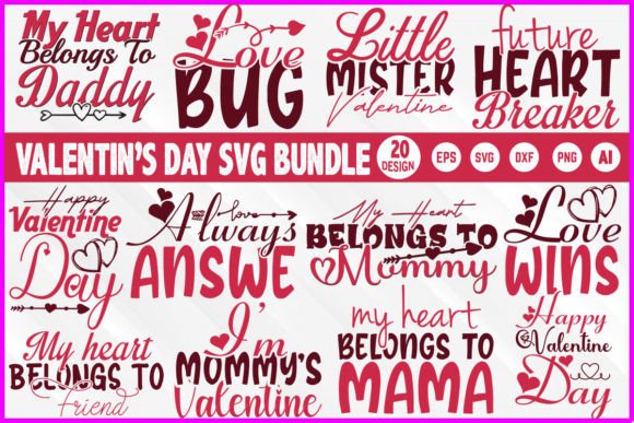Valentine's Day SVG T-Shirt Bundle
