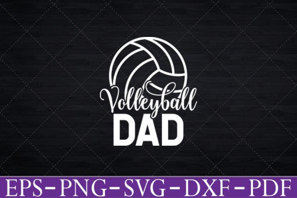 Vintage Volleyball Dad T-Shirt Funny Svg Graphics