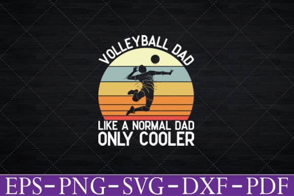 Volleyball Dad Like a Normal Dad T-Shirt Graphics and Crafts