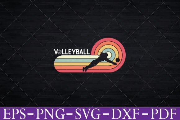 Volleyball Shirt. Retro Style T-Shirt Graphics and Crafts