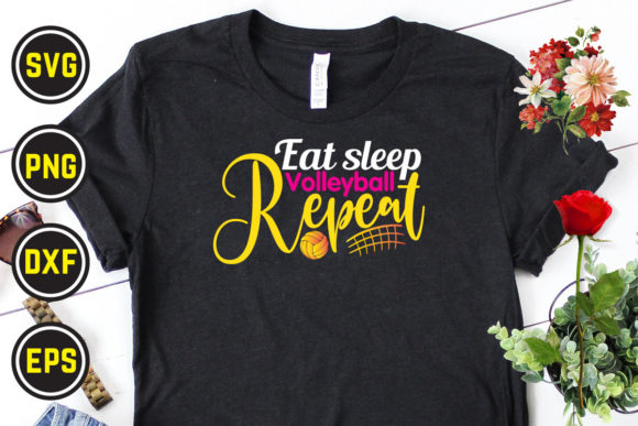 Volleyball Svg T Shirt Design 04: Graphics for Print Templates